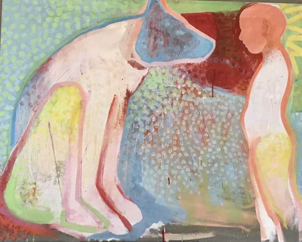 Agreements between friends, 80x100 cm egg tempera on canvas